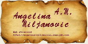 Angelina Miljanović vizit kartica